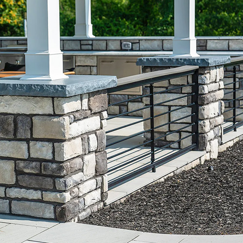 Patio Pillar Wall Installation